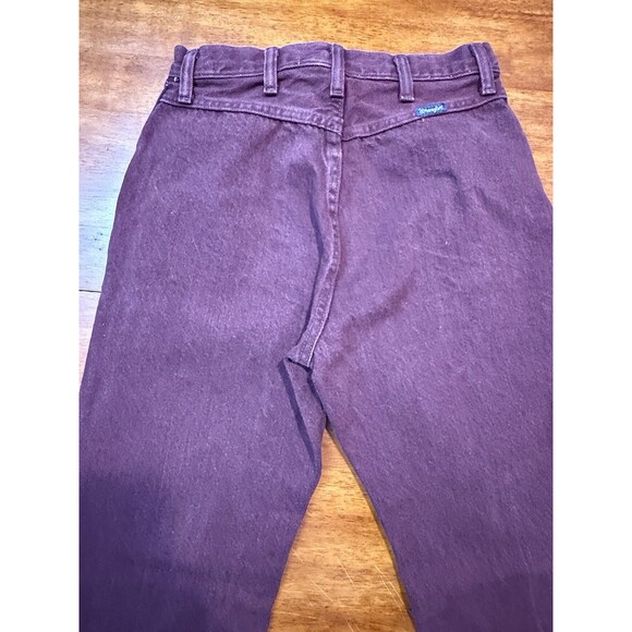 Vintage Wrangler Maroon Jeans 7x32 Riding  Women’s 80s Cowgirl VTG - Picture 7 of 10